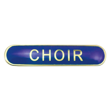 Choir Enamel Badge - Blue (45mm x 9mm)