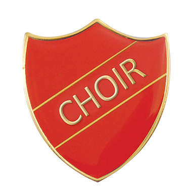 Choir Enamel Badge - Red (30mm x 26.4mm)