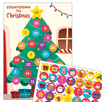 Christmas Sticker A4 Advent Calendar with 70 Stickers