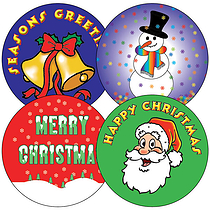 Christmas Stickers (35 Stickers - 37mm)