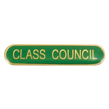 Class Council Enamel Badge - Green (45mm x 9mm)
