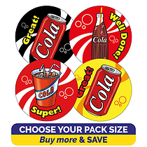 Cola Scented Reward Stickers - 32mm