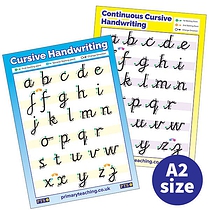 Cursive Handwriting Poster (Double-Sided - A2 Poster)