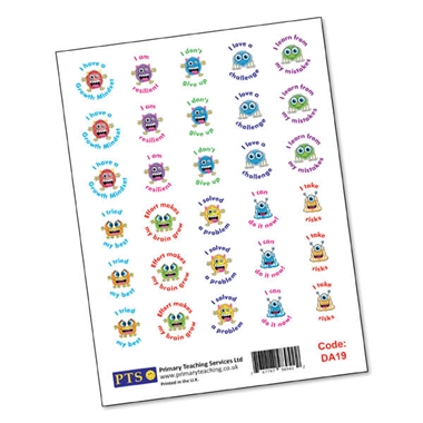 Growth Mindset Stickers (30 Stickers - 25mm)