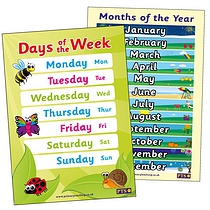 Days and Months Double Sided Poster - A2