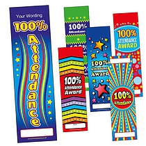 Design Your Own Bookmark - 100% Attendance (59mm x 210mm)