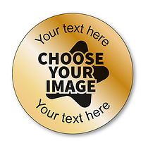 Design Your Own Stickers - Metallic Bronze (35 Stickers - 37mm)