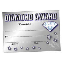 'Diamond Award'' Certificates (20 Certificates - A5)