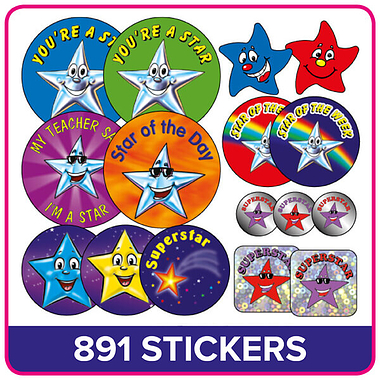 DISCONTINUED Value Pack - Stars and Superstars (891 Stickers)