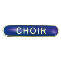 Enamel Choir Bar Badge - Blue - 45 x 9mm
