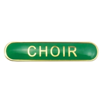 Enamel Choir Bar Badge - Green - 45 x 9mm