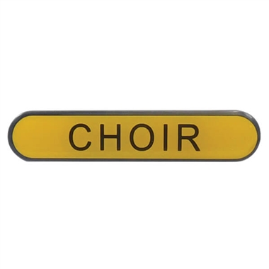Enamel Choir Bar Badge - Yellow - 45 x 9mm