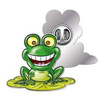 Enamel Frog Badge - 30mm