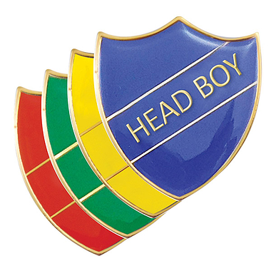 Enamel Head Boy Shield Badge