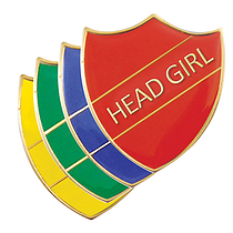 Enamel Head Girl Shield Badge