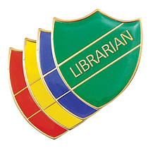 Enamel Librarian Shield Badge