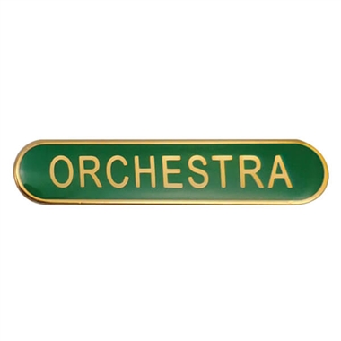 Enamel Orchestra Bar Badge - Green - 45 x 9mm