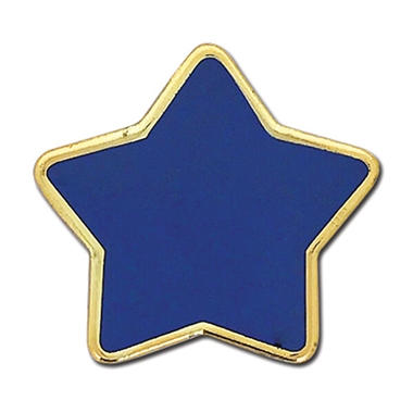 Enamel Star Badge - Blue - 23mm