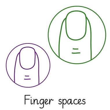 Finger Spaces Stamper - Pedagogs - 20mm