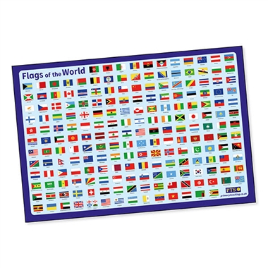 Flags of the World Poster (A2 - 620mm x 420mm)