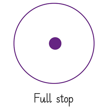 Full Stop Stamper - Pedagogs - Purple - 25mm