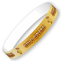 Gold Award Wristbands (10 Wristbands - 230mm x 18mm)