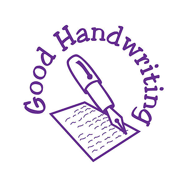Good Handwriting Stamper - Purple - 25mm