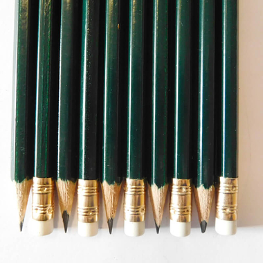 Hexagon Pencils - Green (10 per Pack)