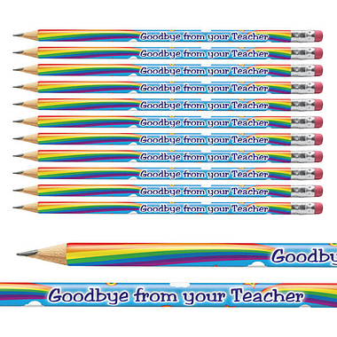 Goodbye From Your Teacher Pencils (12 Pencils)