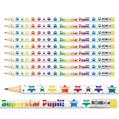 12 Superstar Pupil Pencils