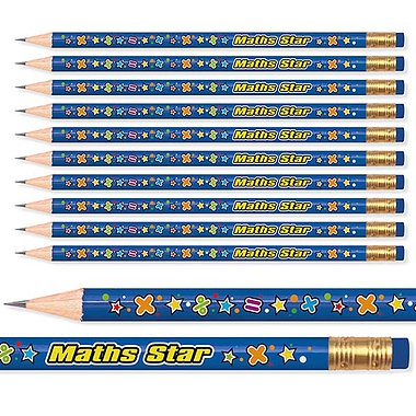 12 Maths Star Symbol Pencils