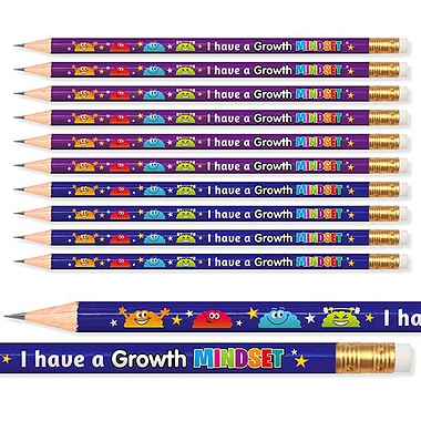 12 Growth Mindset Pencils