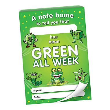 Green all Week Praisepadz - 60 Notes Home (A6)