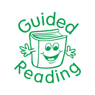 Guided Reading Smiley Book Stamper - Green - 25mm