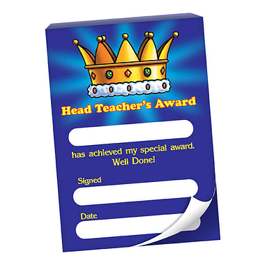 Head Teacher's Award Praisepadz - Crown (60 Pages - A6)