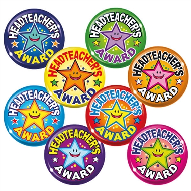 Headteacher's Award Badges (8 Badges - 38mm)