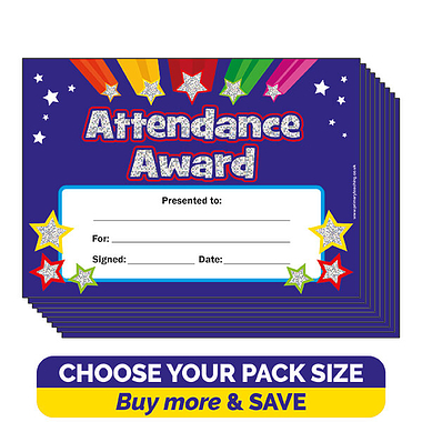 Holographic Attendance Award Certificates (A5)