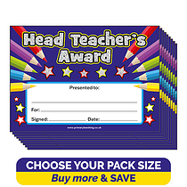 Holographic Head Teacher's Award Certificates (A5)
