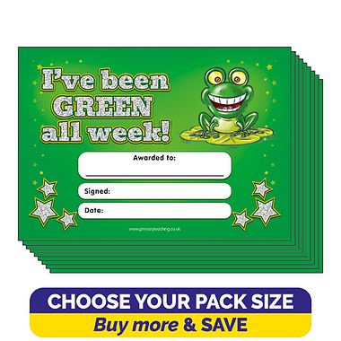 Holographic 'I've Been Green All Week' Certificates (A5)