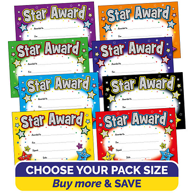 Holographic Star Award Megamix Certificates (A5)
