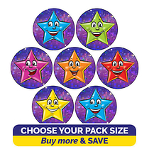 Holographic Star Stickers Value Pack (20mm)