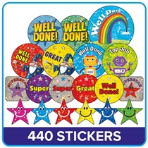 Holographic Stickers Value Pack (450 Stickers)