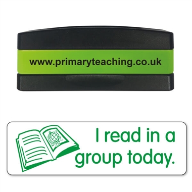 I Read in a Group Today Stakz Stamper - Green - 44 x 13mm