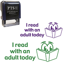 I Read with and Adult Today Stamper - 38 x 15mm