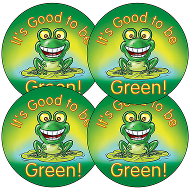 It's Good to be Green Stickers (35 Stickers - 37mm)