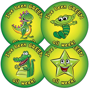 I've been Green All Week Stickers (35 Stickers - 37mm)