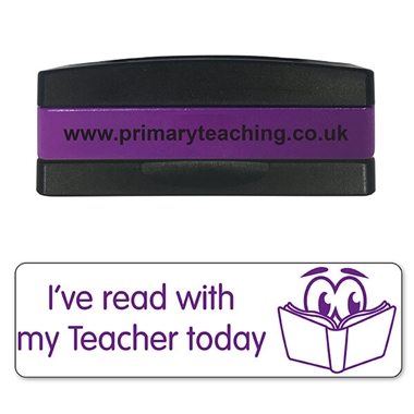 I've Read With My Teacher Today Stakz Stamper - Purple - 44 x 13mm
