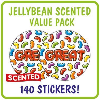 Jellybean Scented Stickers Value Pack (140 Stickers - 37mm)