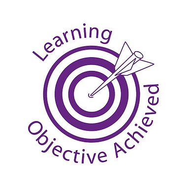 Learning Objective Achieved Stamper - Purple Ink (25mm)