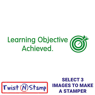 Learning Objective Achieved Target Twist N Stamp Brick - Green